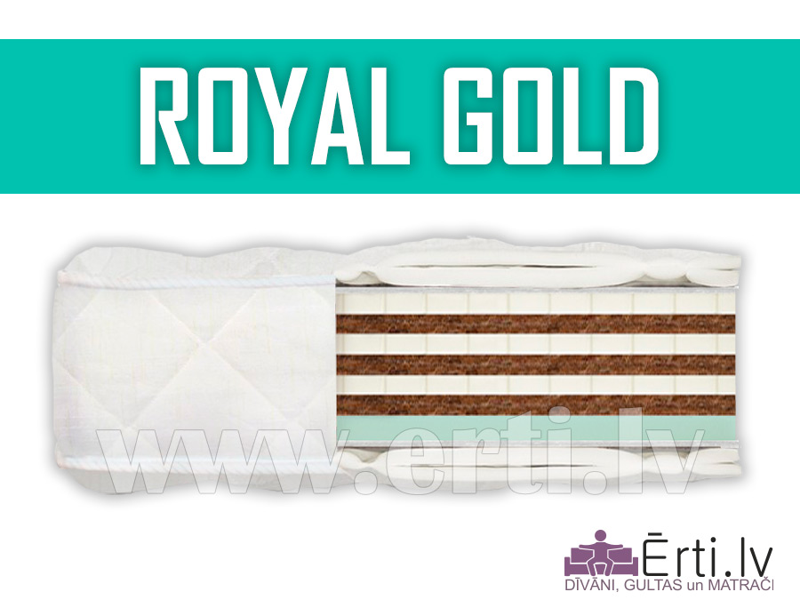 Royal Gold – Беспружинный матрас с латексом, кокосом и эффектом памяти