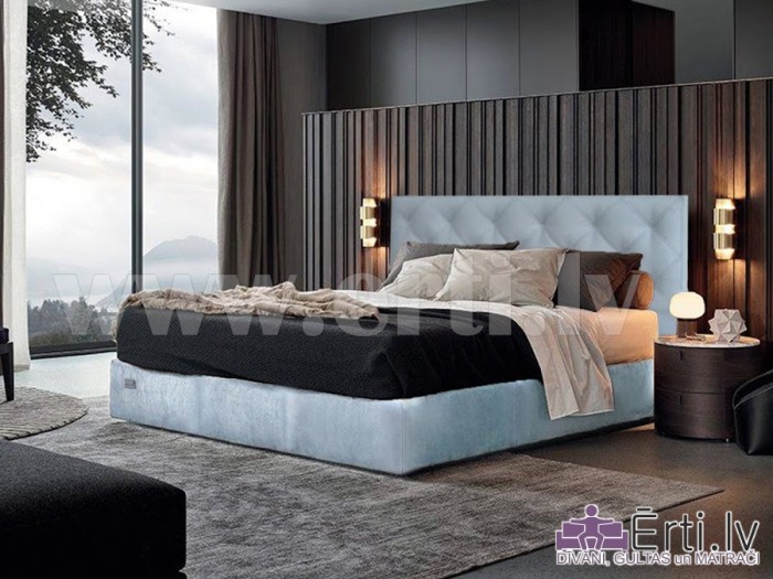 Gulta MORFY – Skaista gulta ar nošūtu galvgali ar pogām un veļaskasti