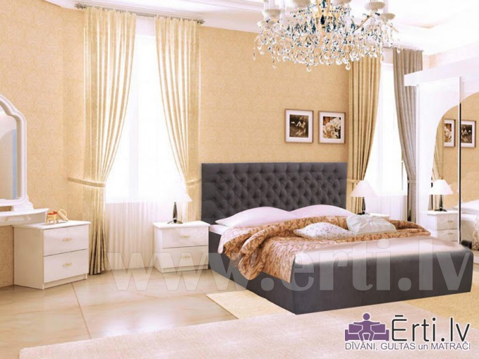 Cambridge plus – Кровать из ткани или эко-кожи с пуговицами и бельевым ящиком Cambridge plus – Кровать из ткани или эко-кожи с пуговицами и бельевым ящиком