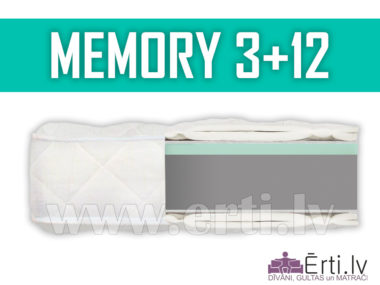 Memory 3+12 – Bezatsperu matracis ar Memory Foam putām