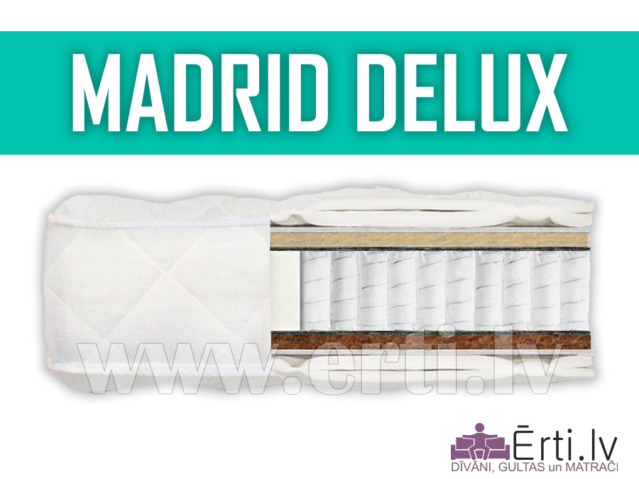 Madrid DeLux – Mūsdienīgs, labi ventilējams matracis