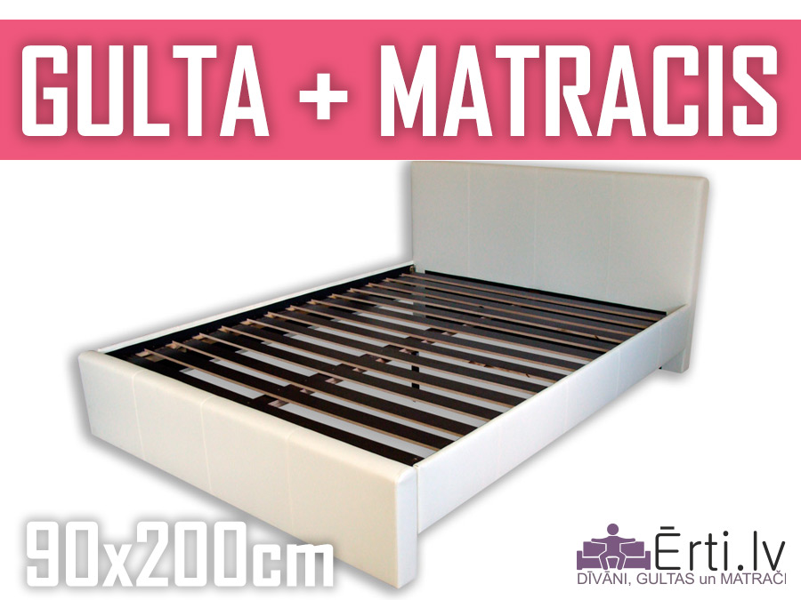 Gulta Melisa + matracis 90x200cm Gulta Melisa + matracis 90x200cm