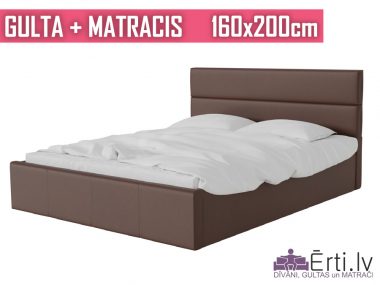 4146Gulta Horizont + matracis 160x200cm