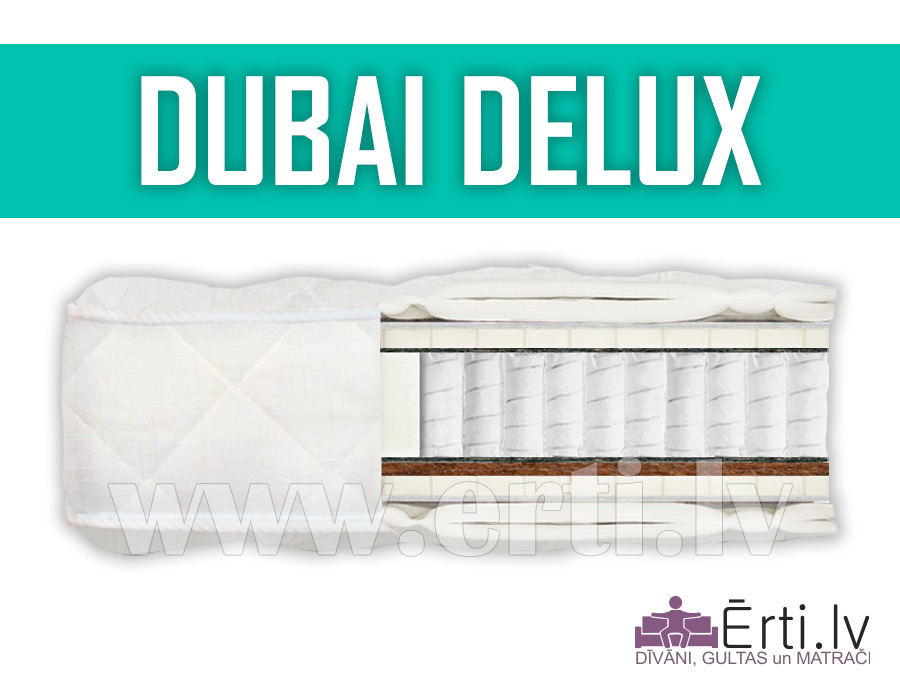 Dubai Delux – Elitārs matracis ar lateksu un kokosriekstu šķiedru