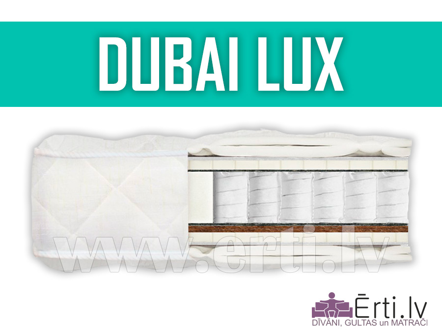 Dubai Lux – Elitārs matracis ar lateksu un kokosriekstu šķiedru