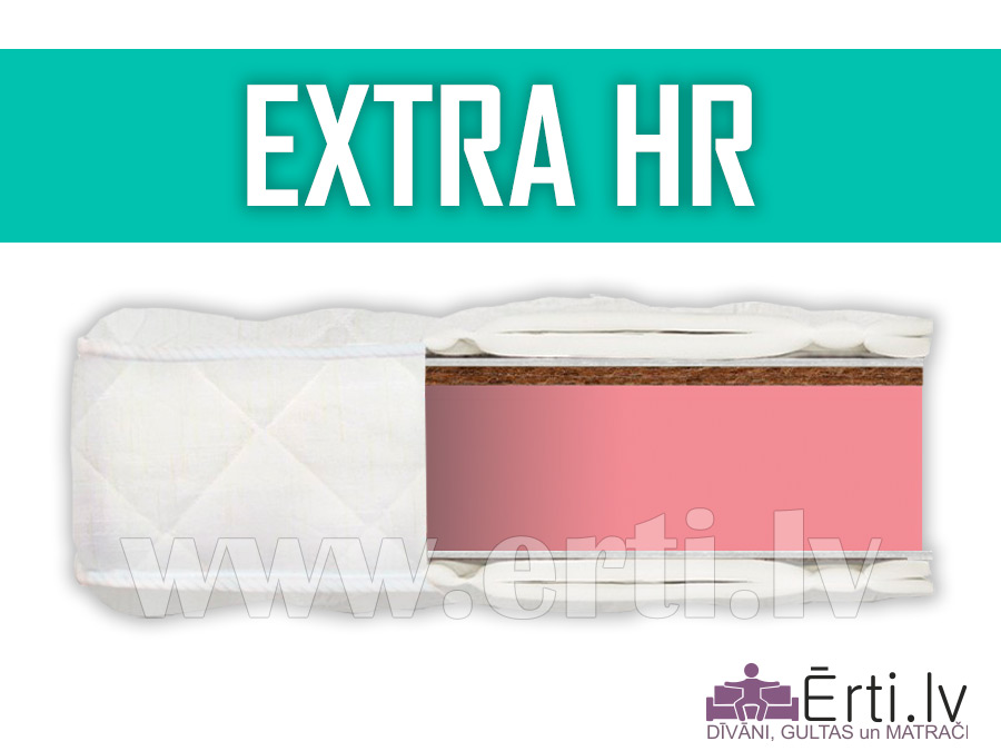 Extra HR – Ciets, divpusējs bezatsperu matracis