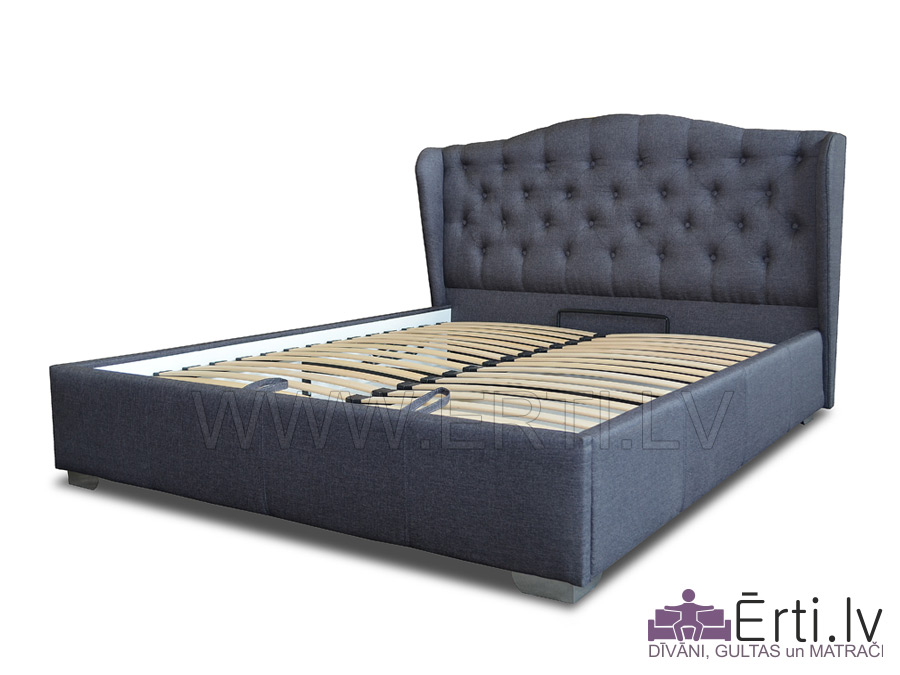 Кровать RETRO – Оригинальная кровать из ткани с бельевым ящиком