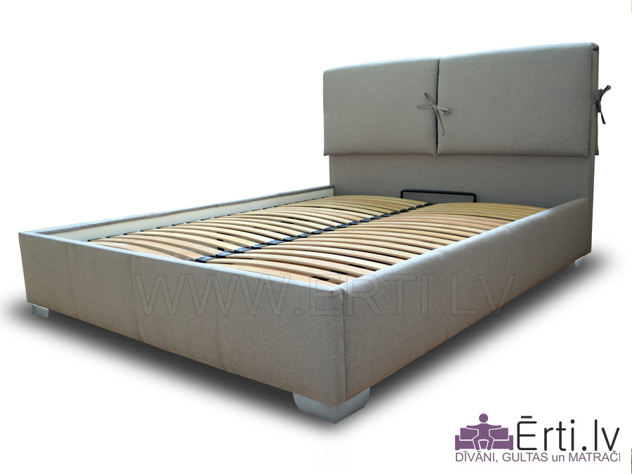 Gulta MARY – Eleganta gulta ar mīkstiem spilveniem un veļaskasti
