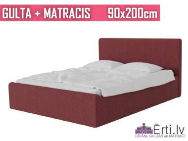 9137Gulta Ella komplektā ar matraci 90x200cm