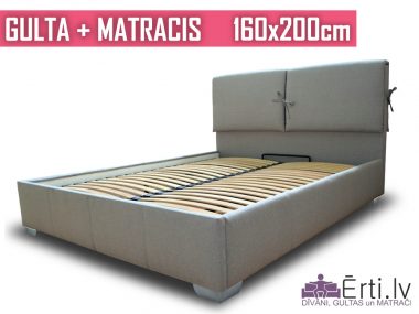 8845Gulta MARY + matracis 160x200cm
