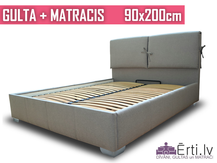 Gulta MARY + matracis 90x200cm