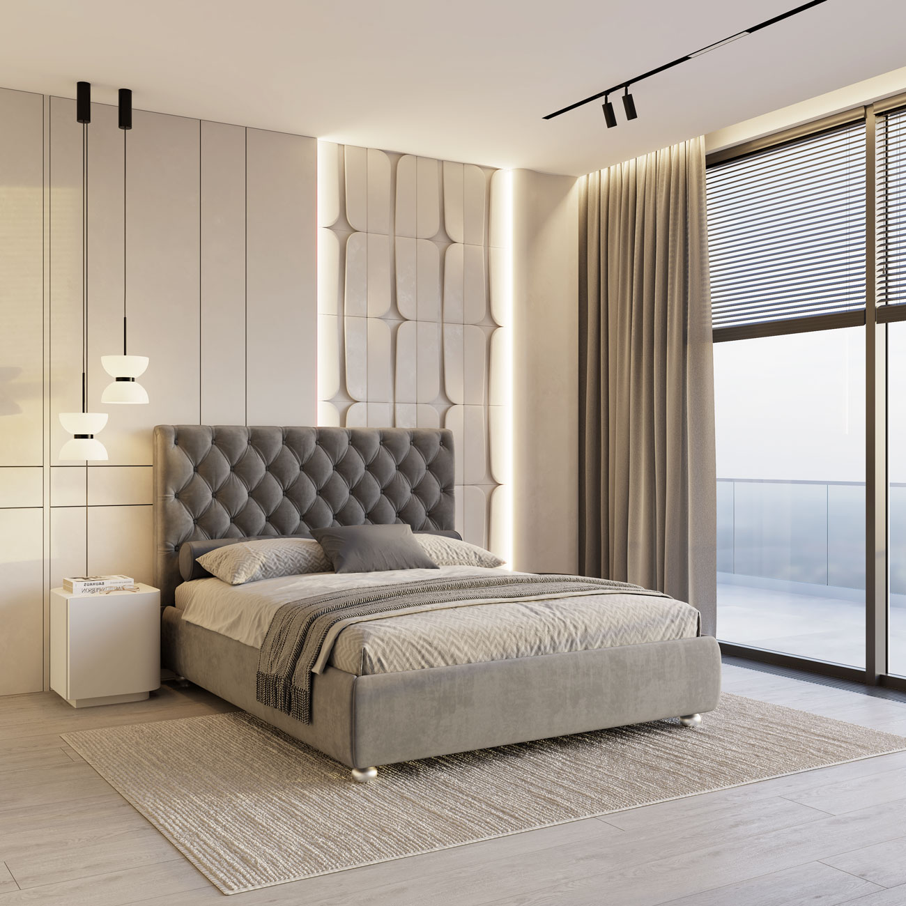 Gulta GLAM – Auduma gulta ar veļas kasti